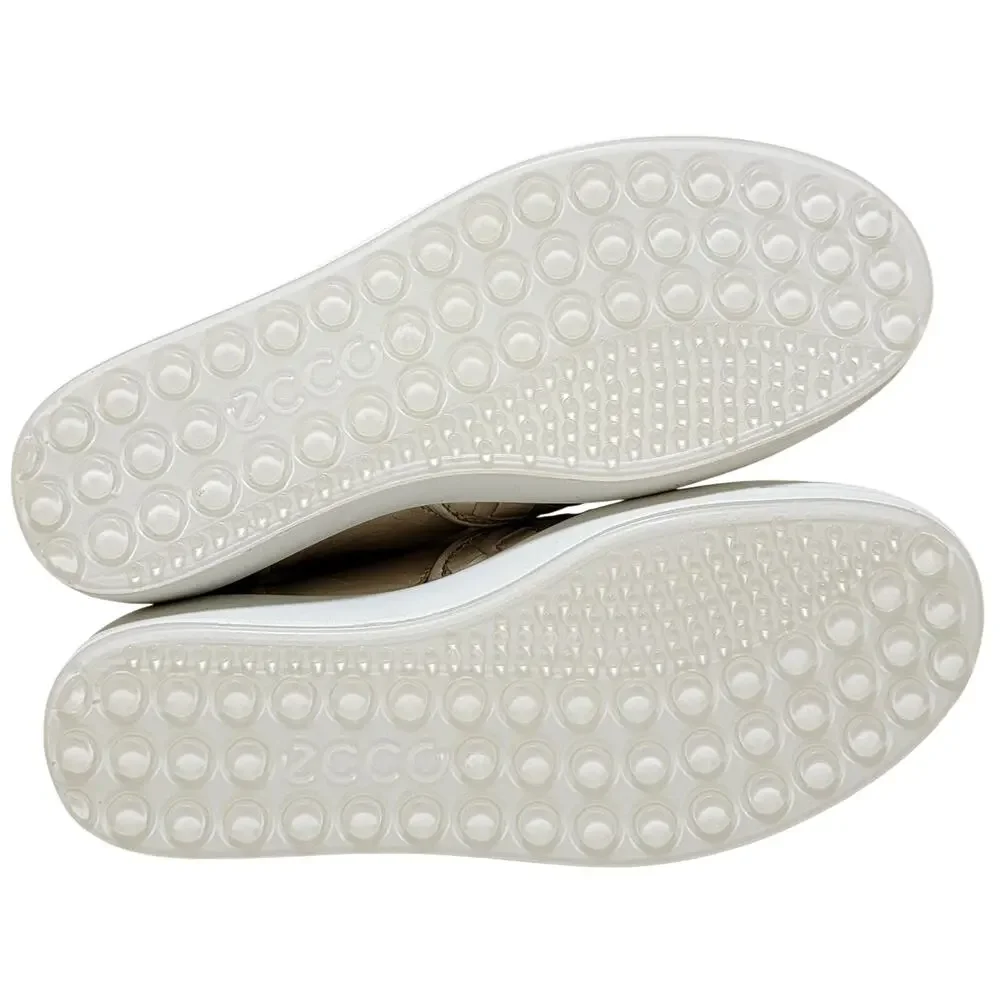 Ecco Women Soft 7 Woven Slip On Sneakers Size EU 37 US 6 Pure White Gold